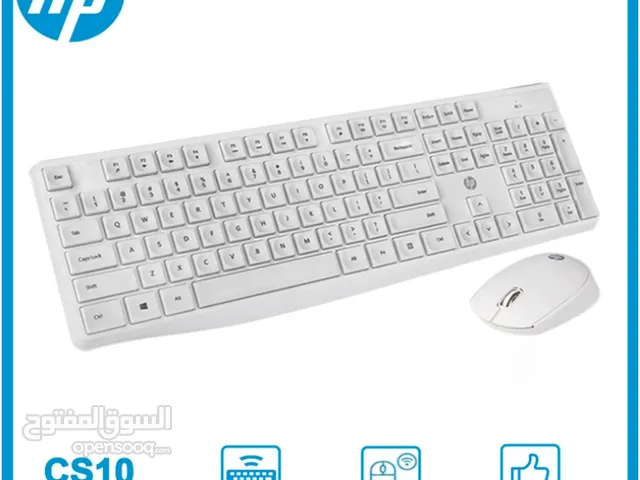 كومبو كيبورد و ماوس من Hp keyboard and mouse cs10 combo white