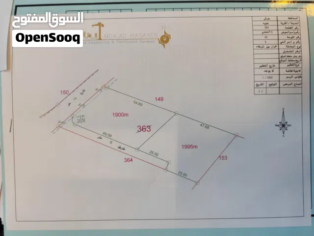 أرض للبيع واصل الخدمات منبسطة تبعد عن مدينة جرش خمس دقائق.