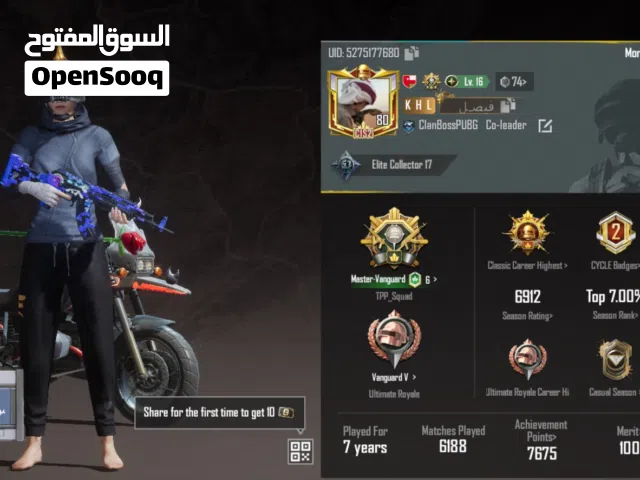 Pubg Accounts and Characters for Sale in Al Dhahirah