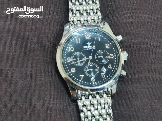 ساعه SPECTRUM CHRONOGRAPH اصليه وليست كوبي وعلى الفحص وين ما بدك للبيع بحاله الوكاله