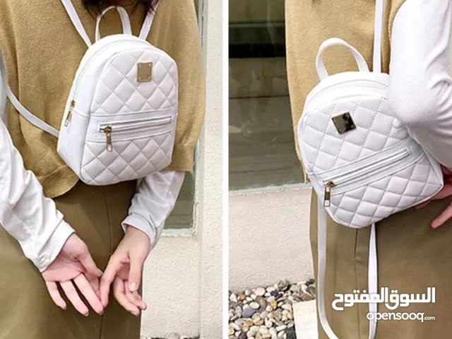 حقيبة ظهر جلدية نسائية كاجوال بلون سادة، خفيفة الوزن،مقاومة للماء، للمراهقين