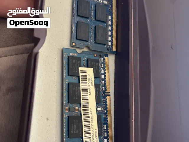 Laptop ram ddr 3 4Gb رامات لابتوب