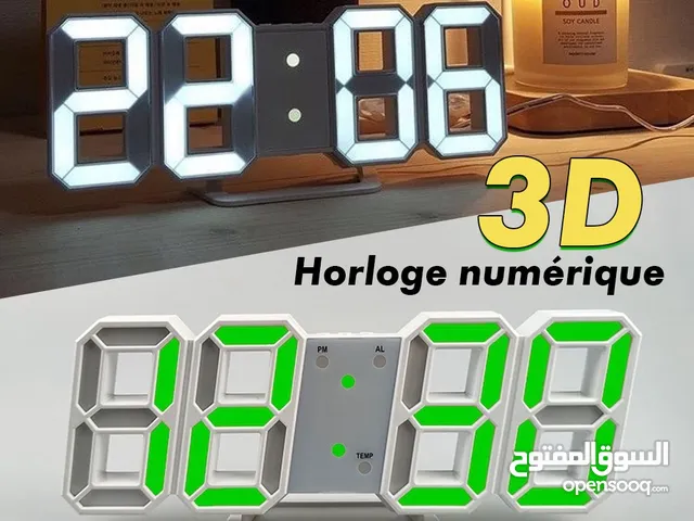 Horloge Murale numérique LED 3D ساعة رقمية ثلاثية الأبعاد المكتب والحائط LED