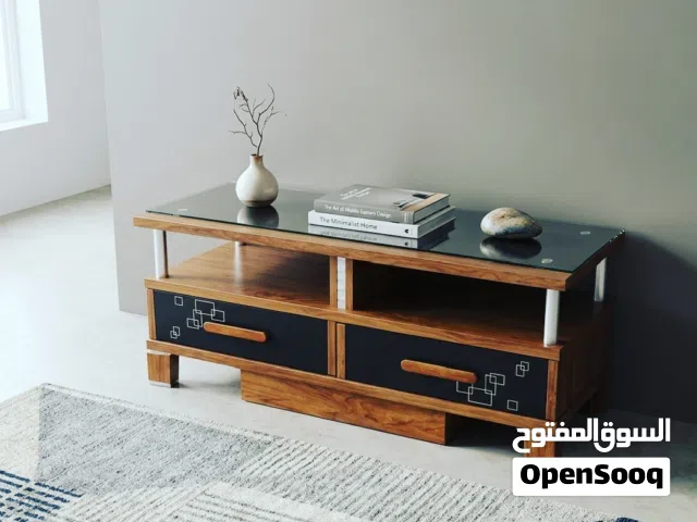 ميز بلازمه تركي زجاج مع خشب
