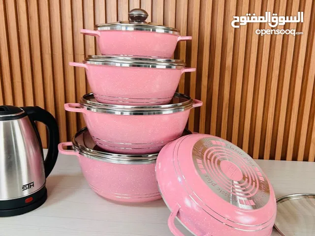 طقم طناجر جرانيت سكب  ثقيل وأفضل نوعية في السوق  5قطع ومكفولة 5 سنوات  خلي راحتك علينا