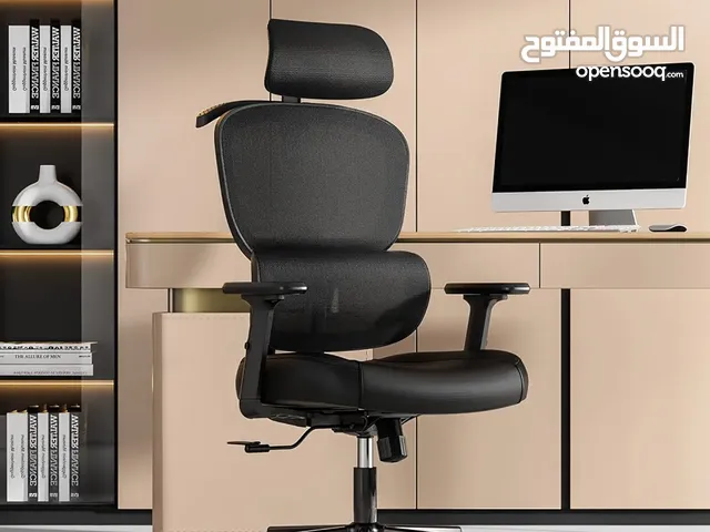كرسي المدير الجديد مش بس كرسي، تجربة راحة فاخرة!جلد فاخر وظهر متحرك يرتفع وينخفض حسب راحتك مقعد متحر