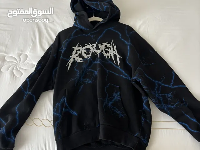 Rough hoodie black and blue