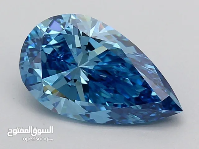 ألماسة كمثرى بلون أزرق زاهي فاخر – 2.50 قيراط