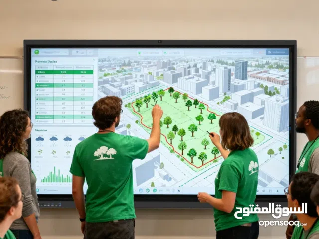 السبورة الذكية التفاعلية Interactive Whiteboard حجم 75-65 بنضامين ويندوز و أندرويد