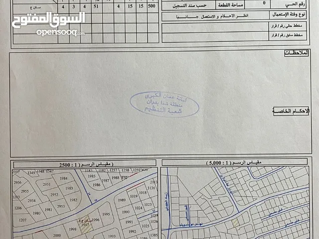 Residential Land for Sale in Amman Shafa Badran