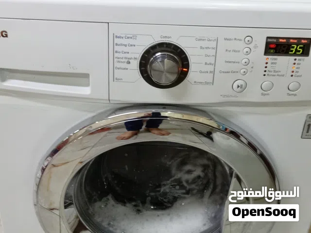 غساله الجي سعة ثمنيه ( 8 )  كيلو لون ابيض ماشالله شغاله 100/100