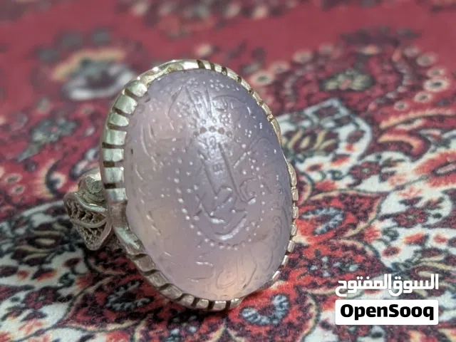 عقيق يماني بنفسجي مخطوط