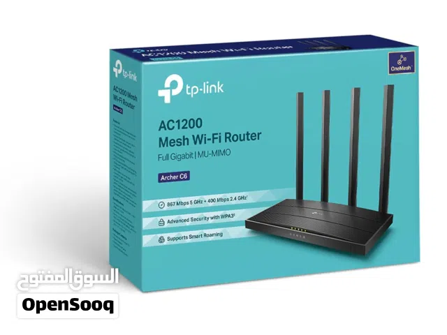 راوتر TP-Link Archer-C6-AC1200 واي فاي ثنائي النطاق جديد