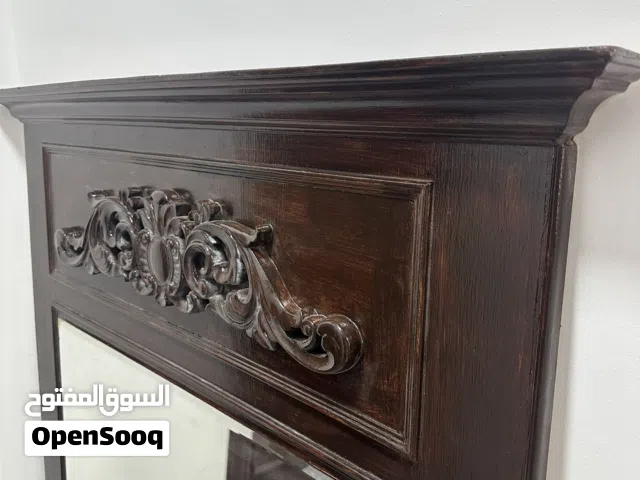مرايه فخمه كبيره مقاس 140x110 cm خشب بني صناعه يدويه قطعه واحده فقط