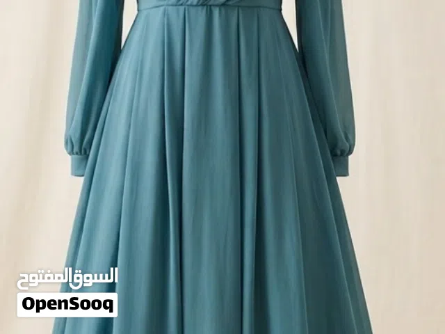 فستان سهرة لون أزرق فيروزي - قياس 50 (3XL)