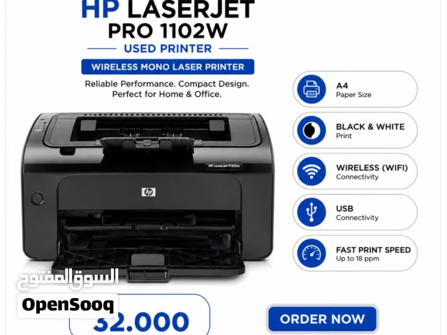 HP LaserJet Pro P1102w Wireless Mono Laser Printer  Used  WiFi  USB