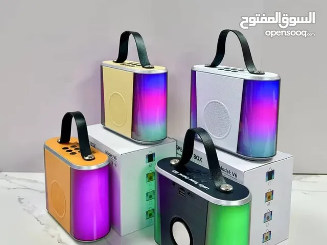 افضل مكبر صوت مع مضخم وإضافة متلونه موديل MODEL:V6