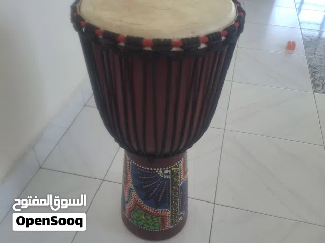طبل أفريقيا اصلي Djambi مصنوع من الخشب الطبيعي وجلد