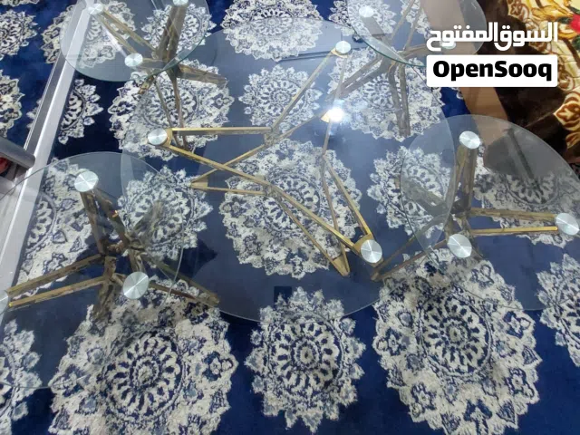 طاولات استيل ذهبي مكونة من 5قطع