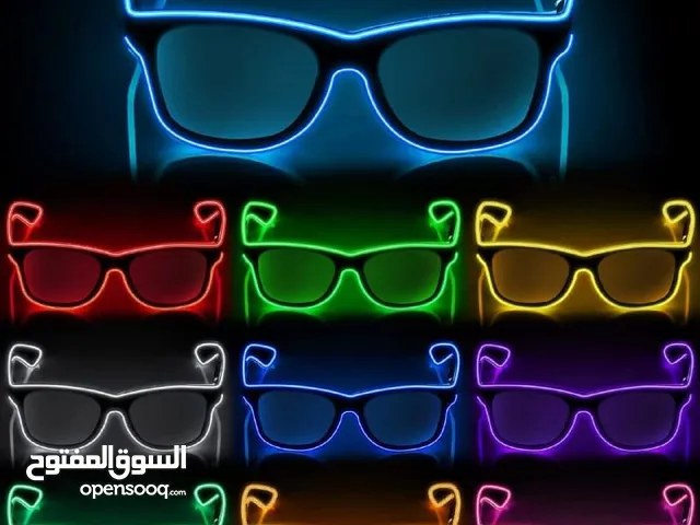نظارات ضوئية تعمل بالبطارية وجهاز تحكم LED light up glasses