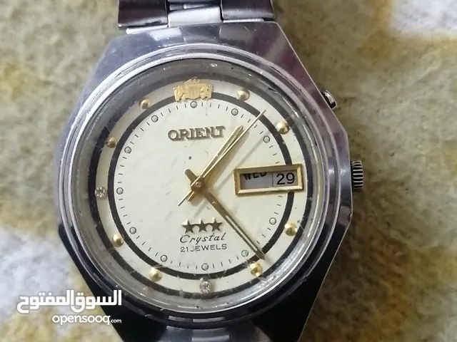 ساعة أورينت كريستال اليابانية الأوتوماتيكية الكلاسيكية تحتوي على 21 جوهرة،