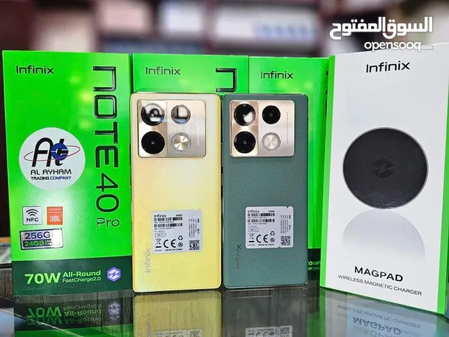 مشغل ايام Not 40 pro رام 16 و 24 جيجا 256 مكفول بالشركة أغراضة والكرتونه الأصلية متوفر توصيل