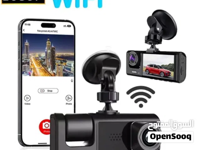 كاميرا السيارة Dash Cam مع ثلا كاميرات بتقنية واي فاي
