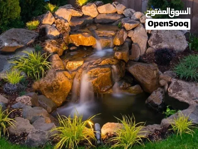 شلالات ونوافير نحت يدوي اسمنتيه