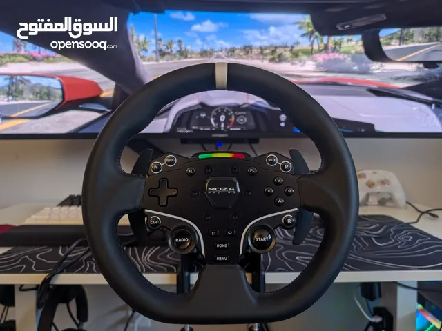 Moza R5 Steering + Srp Padel + H gear shifter سكان مع قير وبادل