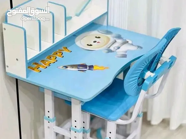 مكتب اطفال مع كرسي طبي + هدية علبة الوان  وفر لطفلك مساحة مثالية للمذاكرة والرسم واللعب
