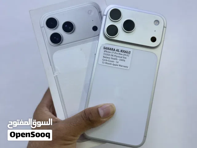 iPhone 17 Pro Max 512Gb Silver HK Version Physical Sim Used 11 months warranty available .