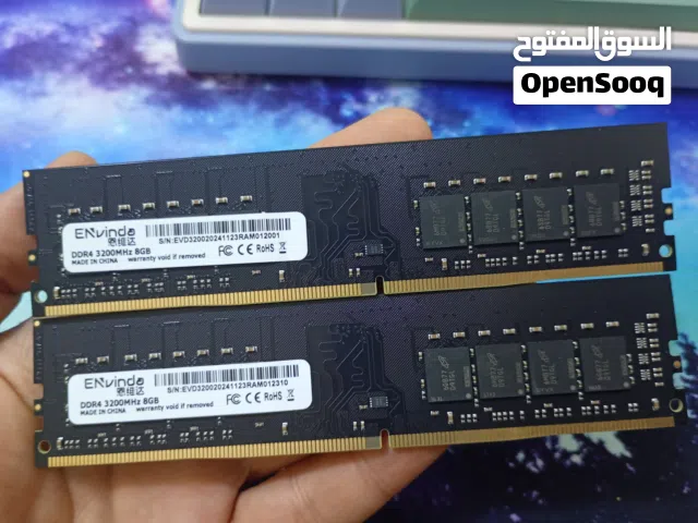 رامات ddr4 16g 2×8 3200 mhz جدد غير مستخدات مفحوصات فقط السعر 100 الف و توصيل متوفر لجميع المحافظات