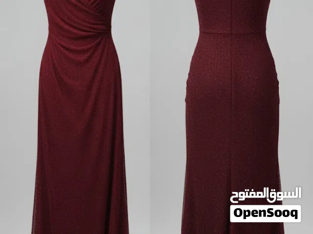 Elegant Burgundy Evening Gown