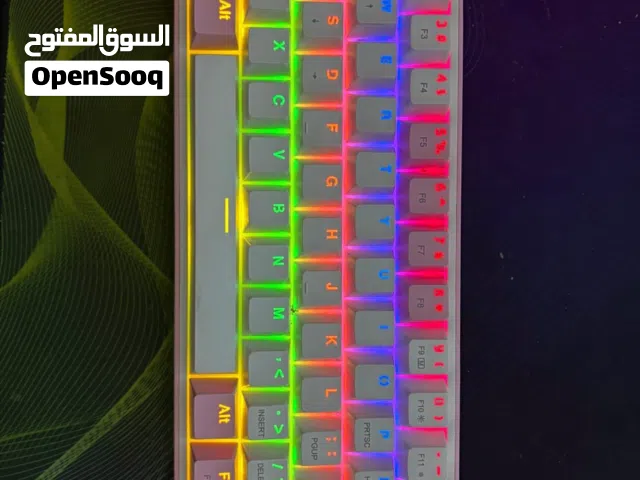 K616 RGB Gaming Keyboard 60% Blue Keys Dust Proof لوحة مفاتيح قيمنق جديد