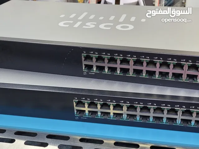 Cisco switch 10/100/1000 Gigabit  24port سويتش سيسكو جيجا