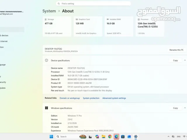 Windows Asus for sale  in Irbid