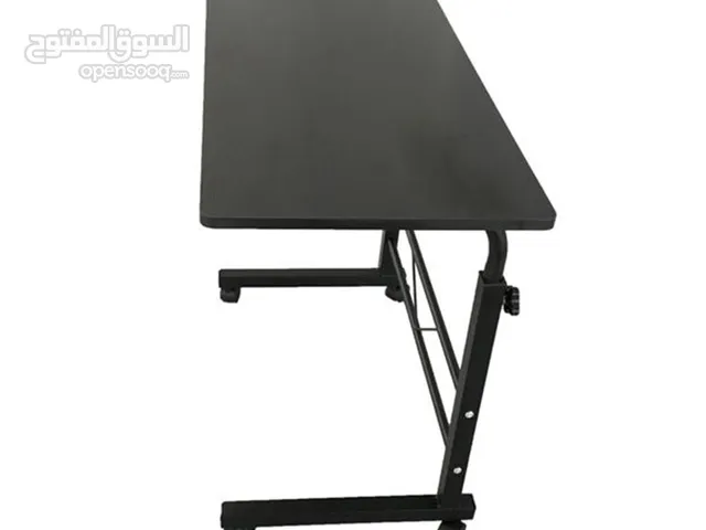 طاولة لابتوب مكنب متحركة خشب قاعدة حديد بعجلات Laptop Desk متوفر بالوان وعدة قياسات