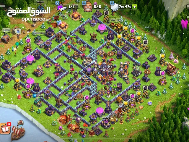 للبيع حساب كلاش اف كلانس تاون 15 ماكس