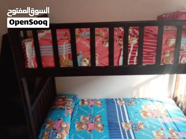 سرير أطفال عموله بدورين حجمه 120 سم خشب زان أحمر