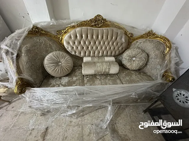 طقم كنب 7 مقاعد خشب زان