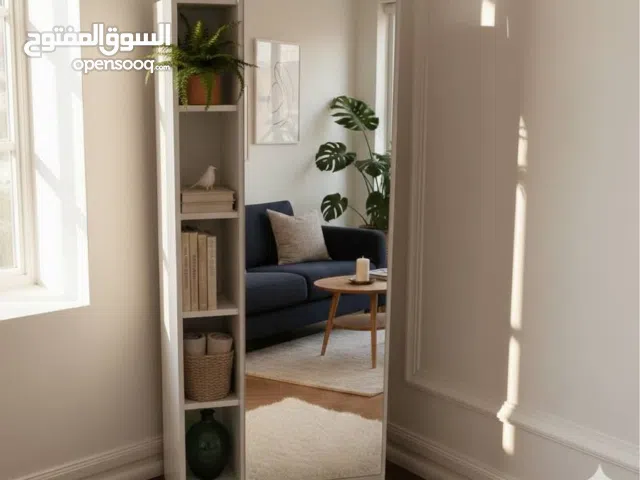 مرآة أرضية فاخرة مع رفوف جانبية – قطعة ديكور تخطّف الأنظار  حوّلي أي زاوية في بيتك لمساحة أنيقة