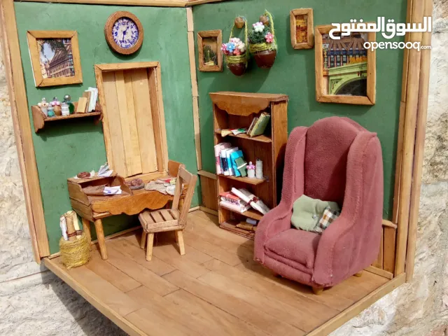 مجسم بيت صنع يدوي 100% ، بيت مصغر ، مصغرات ، مجسمات 3D