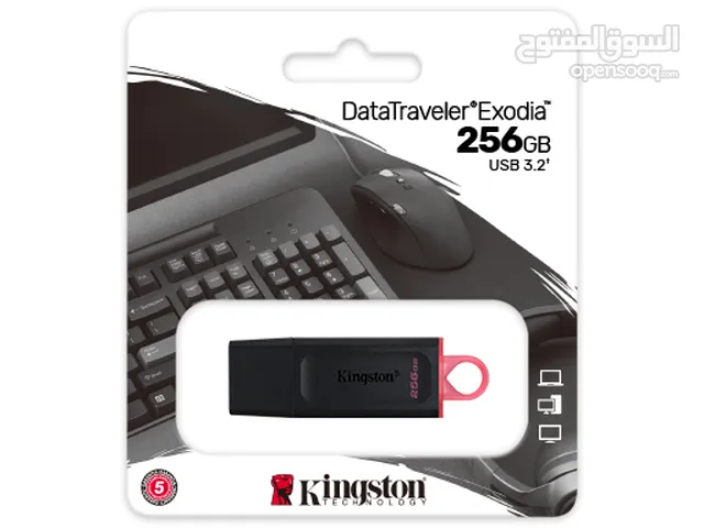 Kingston Data Traveler 256GB USB 3.2 Flash Drive فلاشه يو اس بي من كنجستون بحجم 256 جيجا 