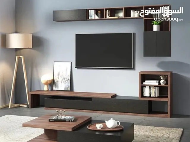 Nexa TV Stand Set – Modern Wall Unit with Coffee Table & Shelves وحدة تلفزيون نيكسا ستاند
