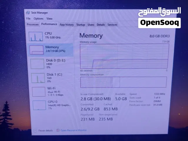 للبيع كمبيوتر مستعجل جدا جدا السعر 700قابل للتفاوض