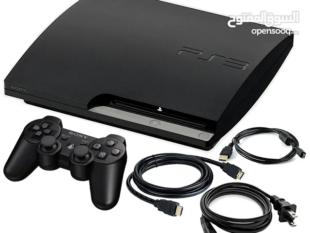 PlayStation 3 PS3 Slim Console + 1tera الجهاز مصلح كرت شاشه قبل سنه وامورو تمام فيه العاب لعبه