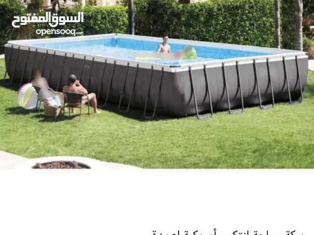 بركة سباحة 10 متر انتكس تركيب مع فلتر وغطا وسلم وارضيات