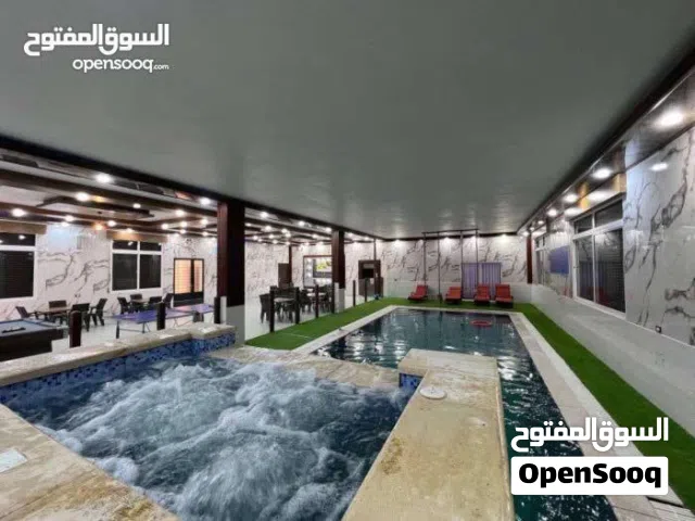 شاليه تولاي المغلق بلكامل مسبح مدفى+ مغلق عمان طريق المطار