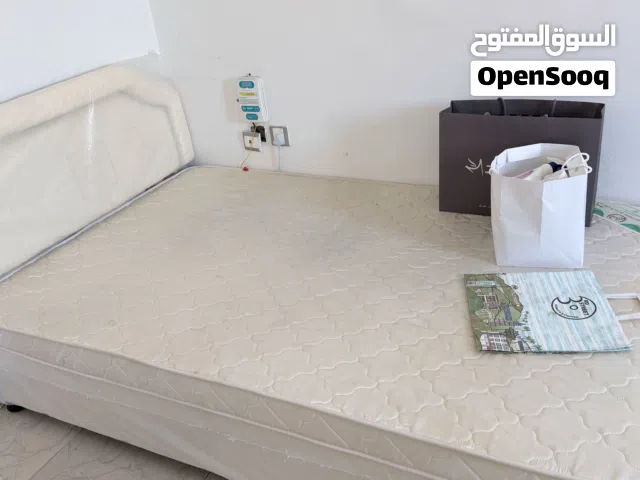 Used bed for 1 month only, excellent condition/سرير مستعمل بحالة الزيرو يدوي الصنع بكومود جانبي يحتو