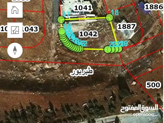 عرض رقم  484    ارض سكني للبيع في طبربور من اراضي شرق عمان  حوض ام العقارب    على شارعين  740 متر
